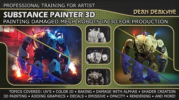 Painting Damage with Mech Robots In Substance Painter 3D