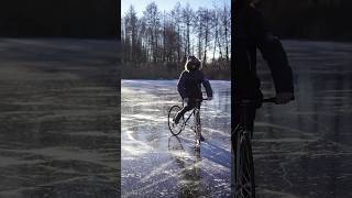 First Ice on a fixed gear #fixedgear #fix #fixie #fixies #fixedgeartambov #trackbike #cycling #ice