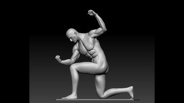 Pose and anatomy sculpt in z brush part 2