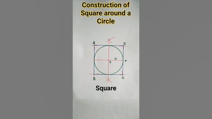 how to draw a square around a circle#circumscribe square#easytrick#shorts#viralshorts#ytshorts#trend