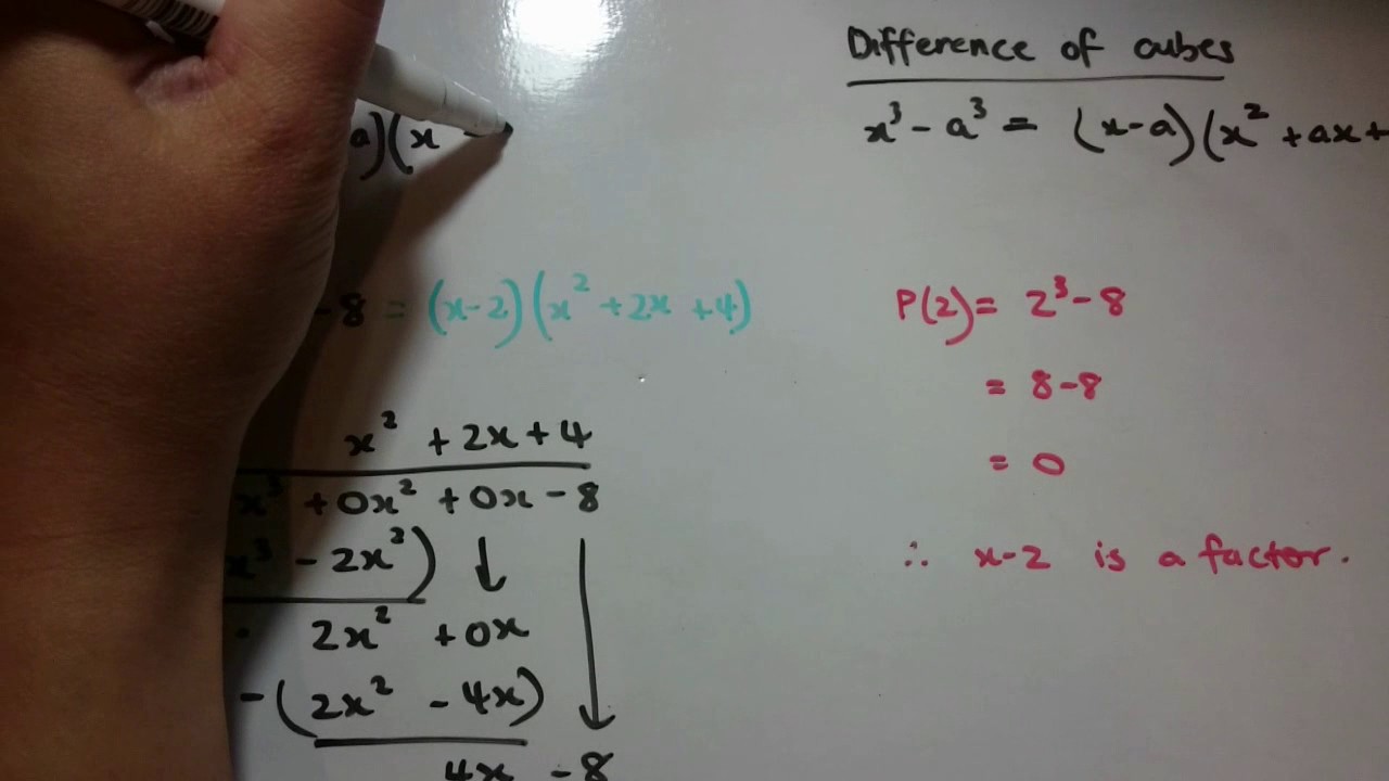 Ex 6C Sum and difference of two cubes - YouTube