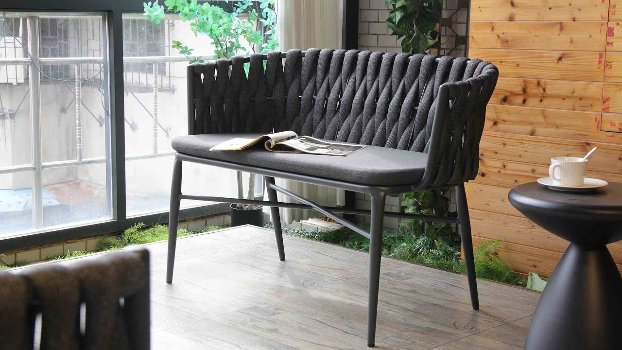 Outdoor Balcony Oversized Polyester Woven Rope Double Chair