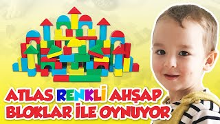 100 parça Renkli Ahşap Blok Kutusunu açtık. Şekillerine göre ayırdık. Eğitici zeka çocuk oyunu. screenshot 1