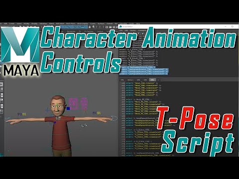 Character Animation Controls and Creating T-Pose using MAYA MEL Script | MEL  Script for UI in MAYA - YouTube