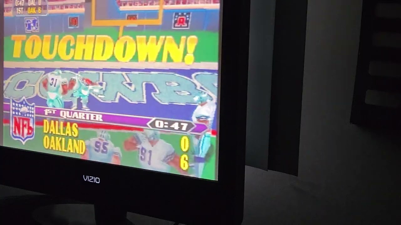 Flatout 2 & NFL BLITZ FOR THE PS1. Dallas vs Oakland.  Please watch & subscribe & 👍 thx.  