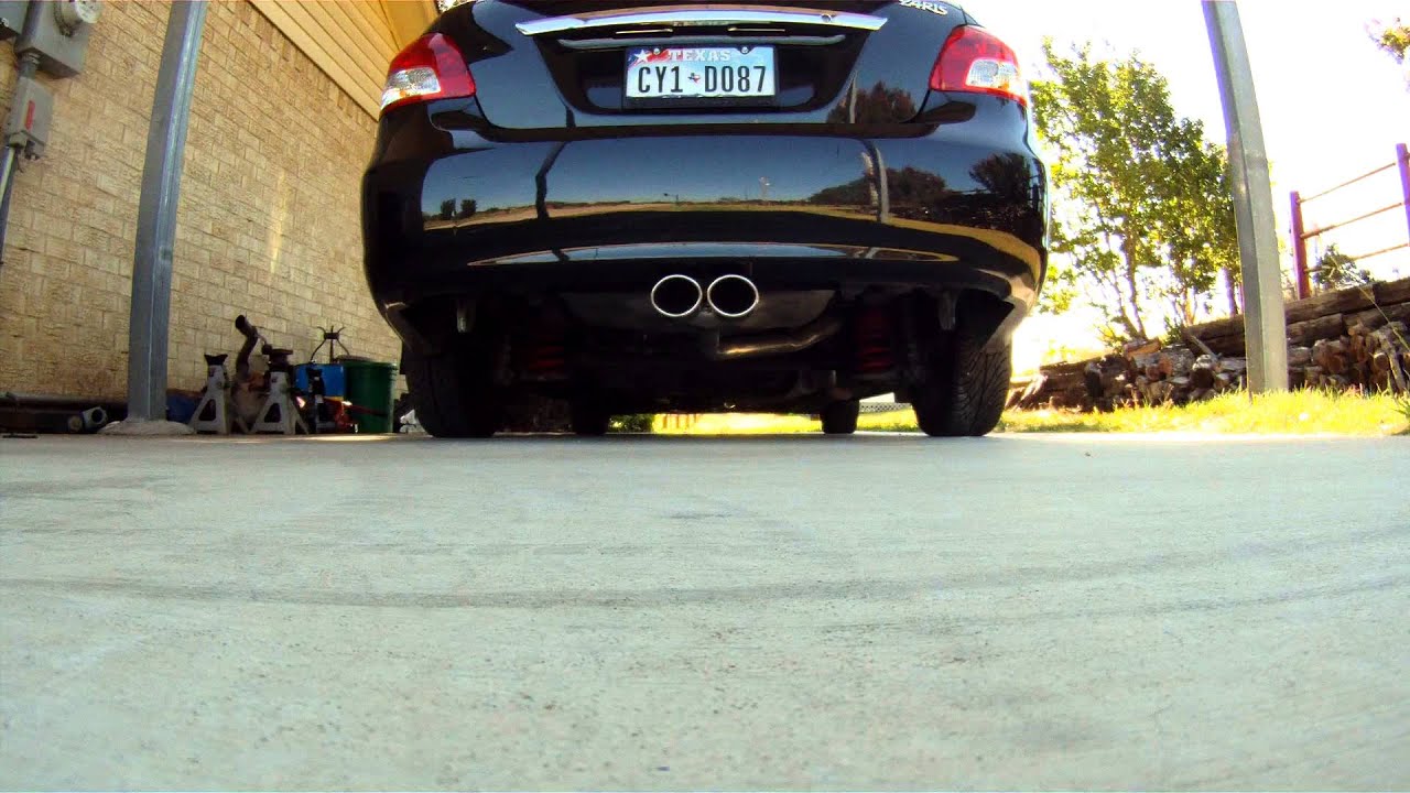 2008 Toyota Yaris Custom Exhaust - YouTube