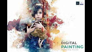 Digital Painting | Photoshop Action | Video Guide | mDxign | Creative Market