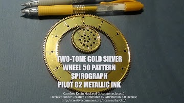 Gold and Silver Two-Tone Pattern with Wheel 50 Spirograph Die-Cast Collector