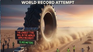 The Longest Tyre Roll in the World | WORLD RECORD ATTEMPT #tyreroll #worldrecord #atacamadesert