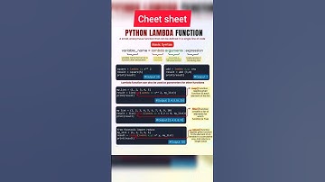 python lambda function sheet #python #lambda #pythonlambda #lambdaprogramming