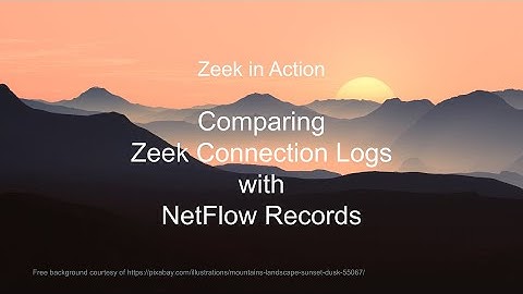Zeek in Action, Video 14, Comparing Zeek Connection Logs with NetFlow Records