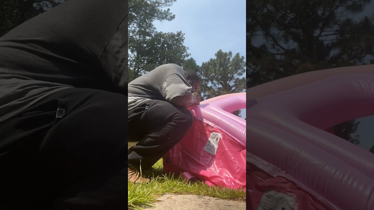 Can I blow up a mini jump castle like a balloon?? YouTube