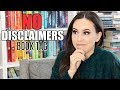 NO DISCLAIMERS BOOK TAG || Books with Emily Fox