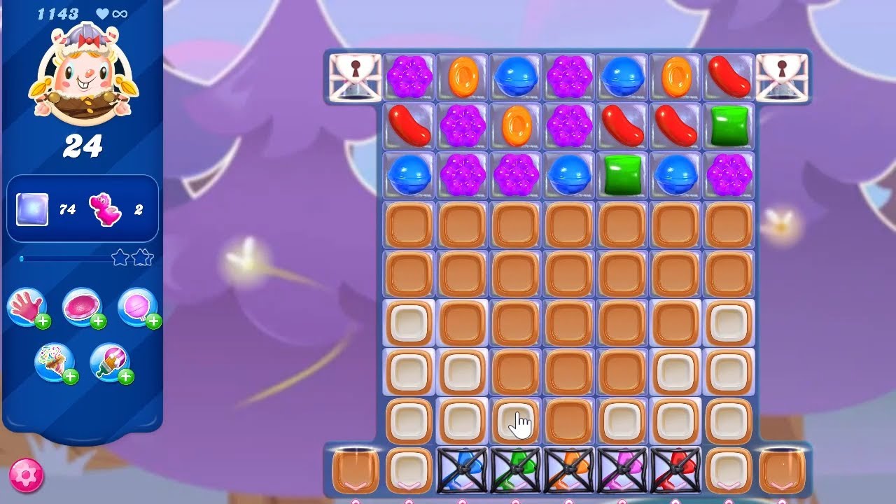 Candy Crush Saga LEVEL 1143 NO BOOSTERS™ (selective redesign