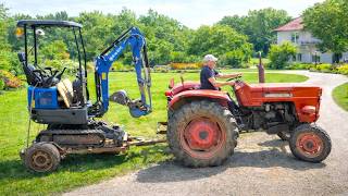 Loading $2000 Mini Excavator Onto a small Trailer