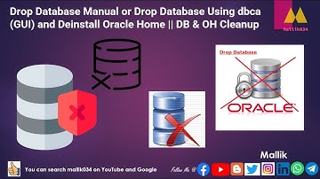 Drop Database Manual or Drop Database Using dbca (GUI) and Deinstall Oracle Home || DB & OH Cleanup