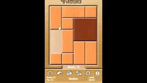 Klotski Medium Level 15 of 74 Par solution