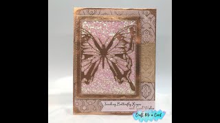 Faux Leather Butterfly Card
