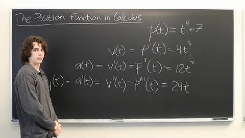 The Position Function in Calculus : Calculus Explained