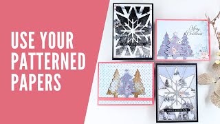 4 Ways to Use Your Dies with Patterned Papers for Beautiful Christmas Cards