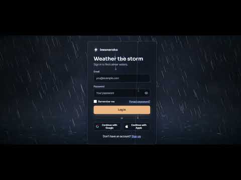 Thunderstorm Login Page | Animated Rain UI in HTML, CSS & JavaScript
