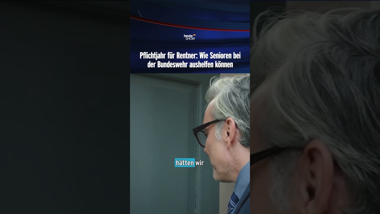 Wie Senioren bei der Bundeswehr aushelfen k&ouml;nnen | heute-show #shorts