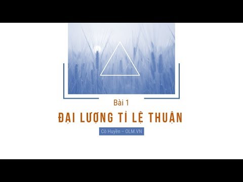 Video Bài 1: Đại lượng tỉ lệ thuận - Toán lớp 7 [ONLINE MATH... - YouTube