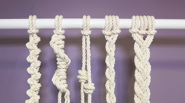 #4 macrame basic knots tutorial 2, 마크라메 기본매듭 2(5가지)