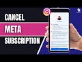How To Cancel Instagram Meta Verified Subscription (Full Guide)