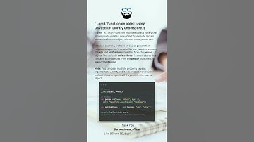 `_.omit` function on object using JavaScript Library underscore.js ( #shorts )