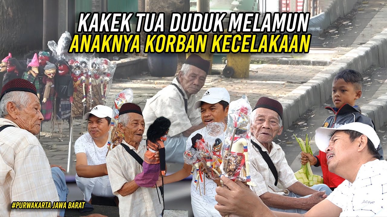 SAAT BELI KETUPAT LEBARAN|DAPATI KAKEK TUA DUDUK MELAMUN TUNGGUIN DAGANGAN|4NAKNYA K0RBAN KECEL4KAAN