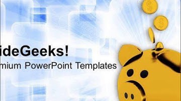 coins falling in golden piggy future powerpoint templates ppt backgrounds for slides 0213 pptx
