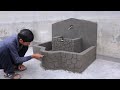 Design - Build an outdoor fountain with bricks and cement