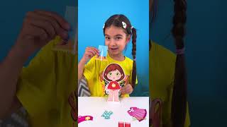 Kids Dress Up Paper Doll Challenge! #shorts