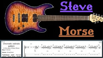Steve Morse - KILLER use of Chromatic ostinato, string-skipping and double-stops