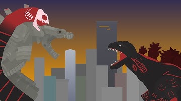 Shin Godzilla (2016) vs Mechagodzilla (2021) Sticknodes animation