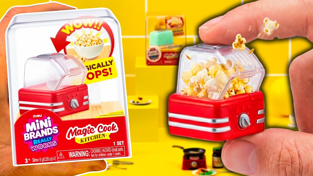 Unboxing Mini Brands Really Works Magic Cook: las palomitas saltan de verdad