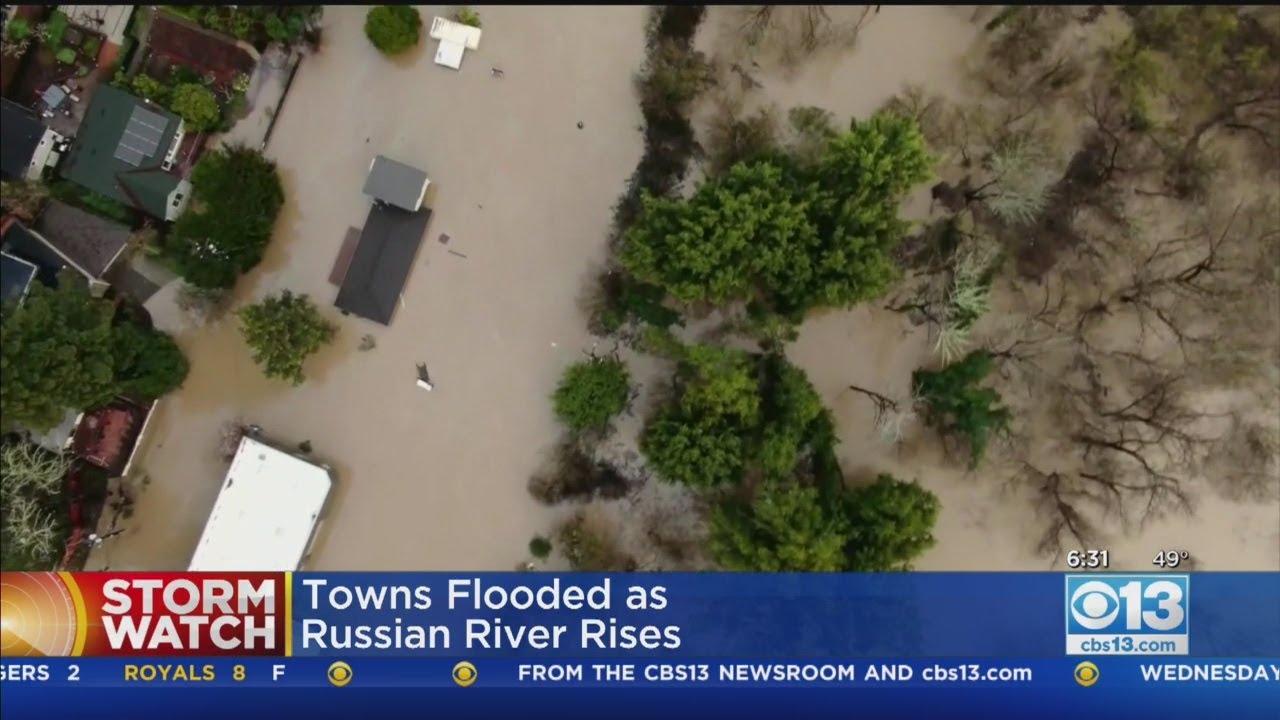 Russian River Receding After Flooding 2,000 Buildings