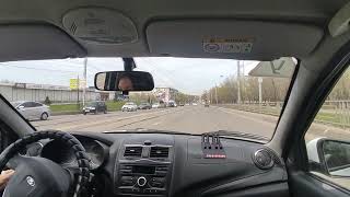 Красноярск Мичуринское кольцо и поворот  налево на перекрёстке Мичурина-Новая