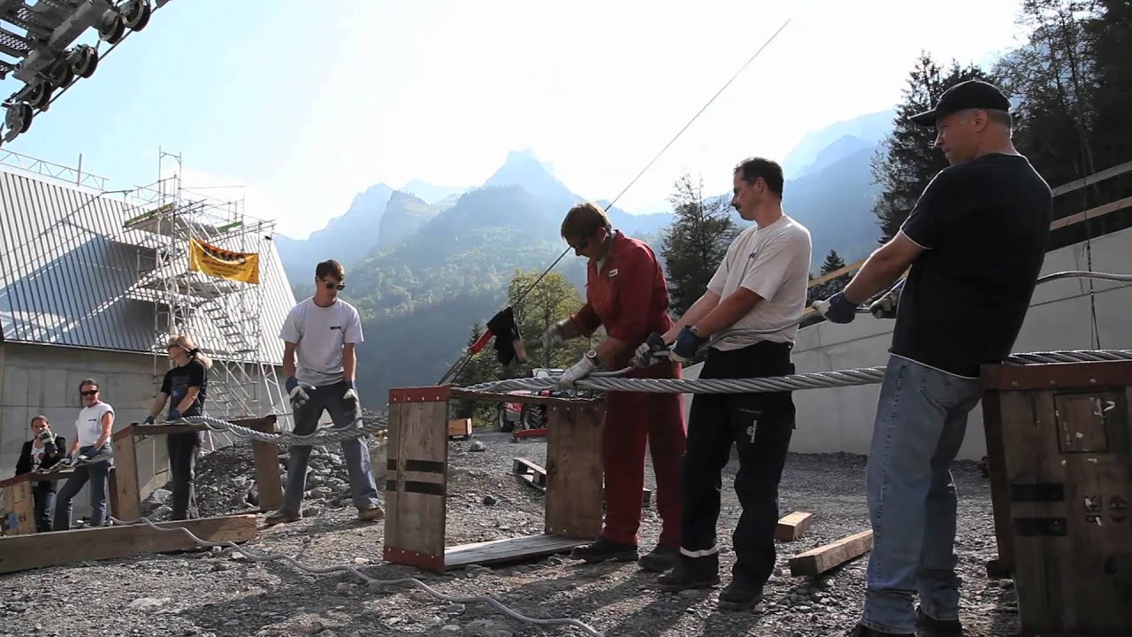 Seilspleiss Stöckalp Melchsee-Frutt / Splice of the new hauling rope Melchsee-Frutt