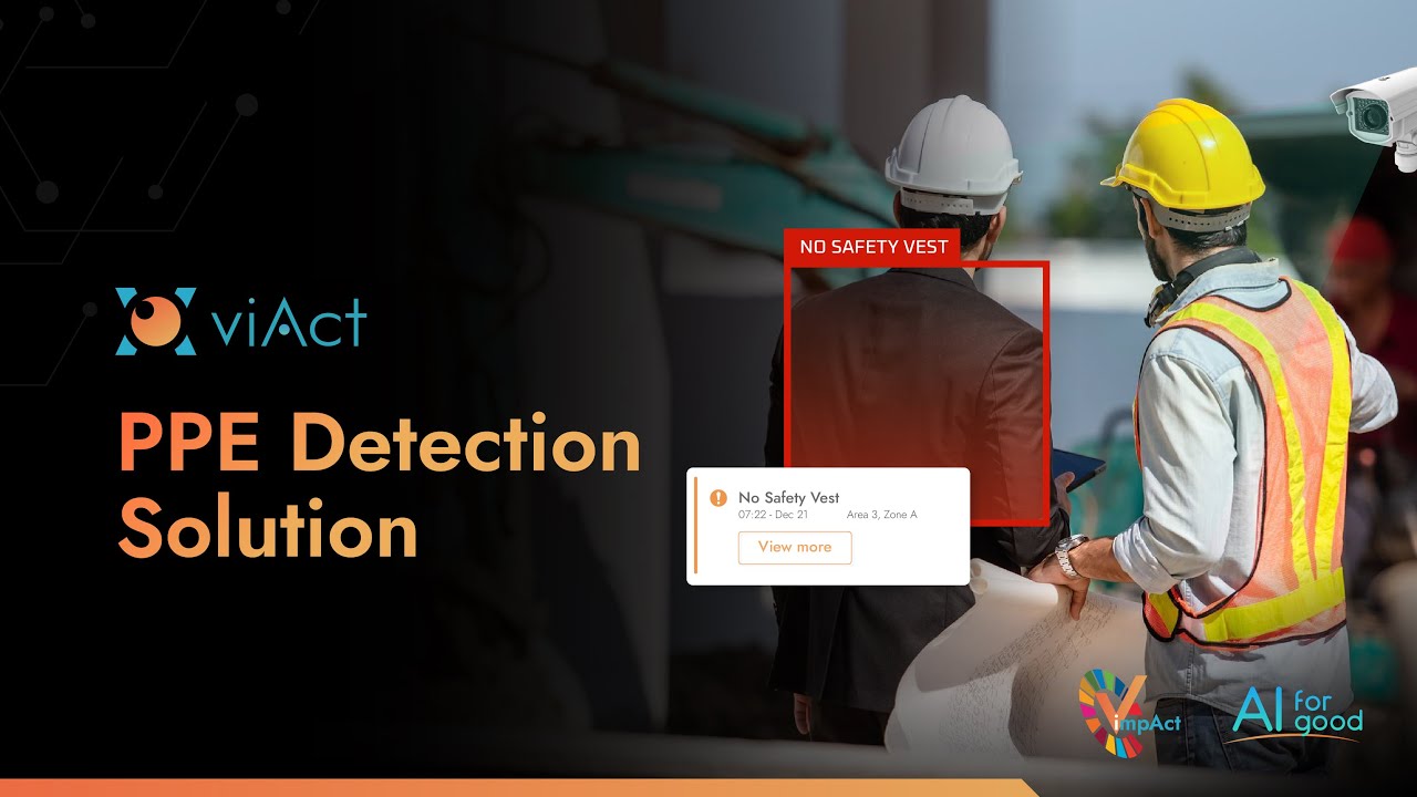 viAct: AI-powered PPE Detection System for Workplace Safety - YouTube
