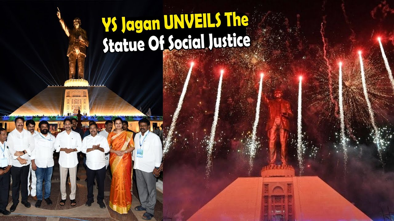 YS Jagan UNVEILS The Statue Of Social Justice - YouTube
