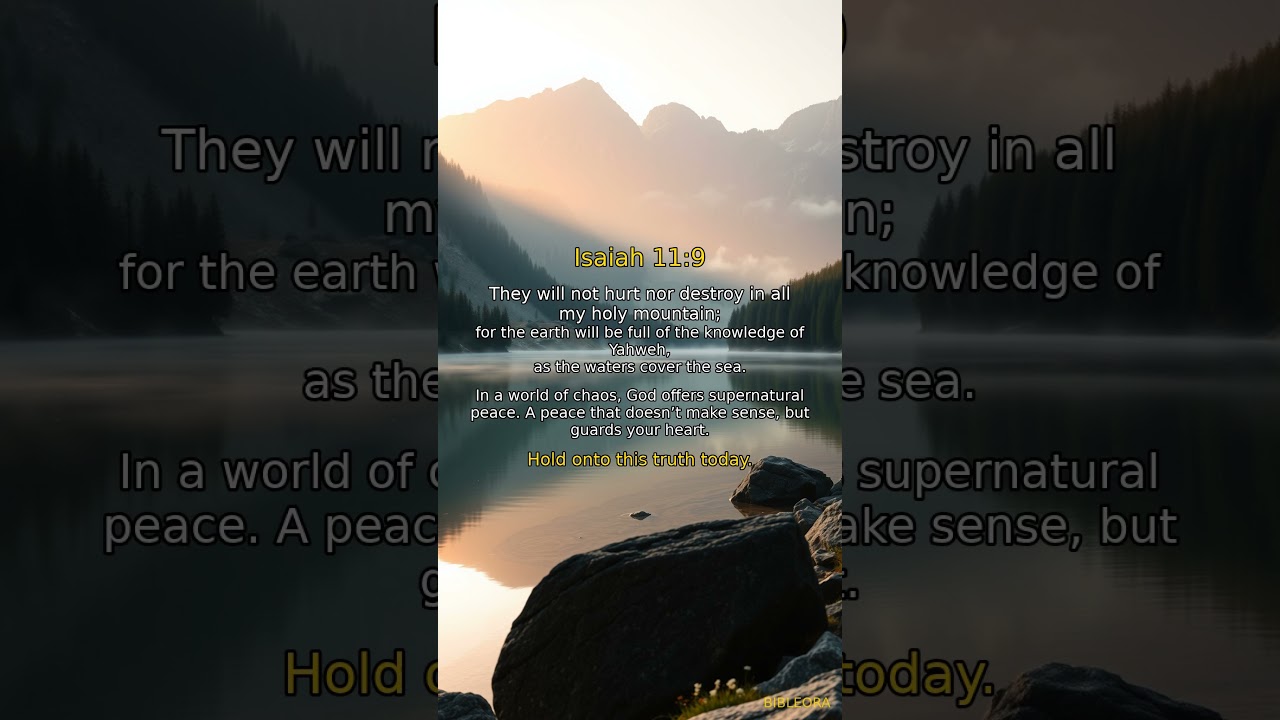 📖 HOLY BIBLE: Find Peace | Isaiah 11:9 #shorts