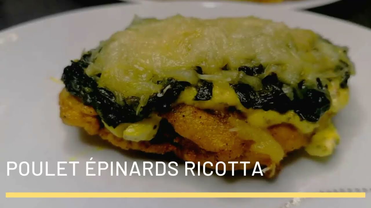 escalopes farcies aux épinards اسكالوب دجاج في الفرن بالسبناخ و الجبن