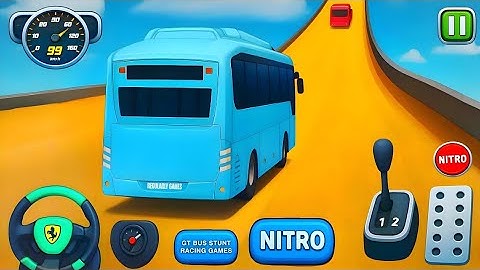 Crazy #bus Mega Ramp lmpossible Racing - Coach bus Simulator : Ramp Stunt 3D - Android Gameplay #9