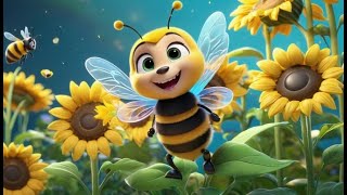 Benny Bee Buzzes All Day | Fun Bee Song for Kids | Learning Rhymes for Toddlers
