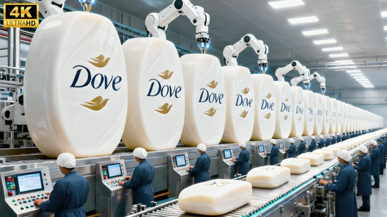 Inside Dove’s Soap Factory 🧼 | How Premium Soap Is Made From Beef Tallow (Full Process)