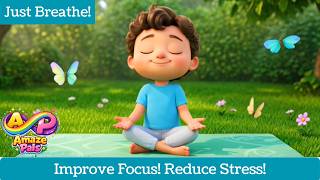 Simple Breathing Exercise for Kids to Improve Focus &amp; Relaxation | Easy Yoga