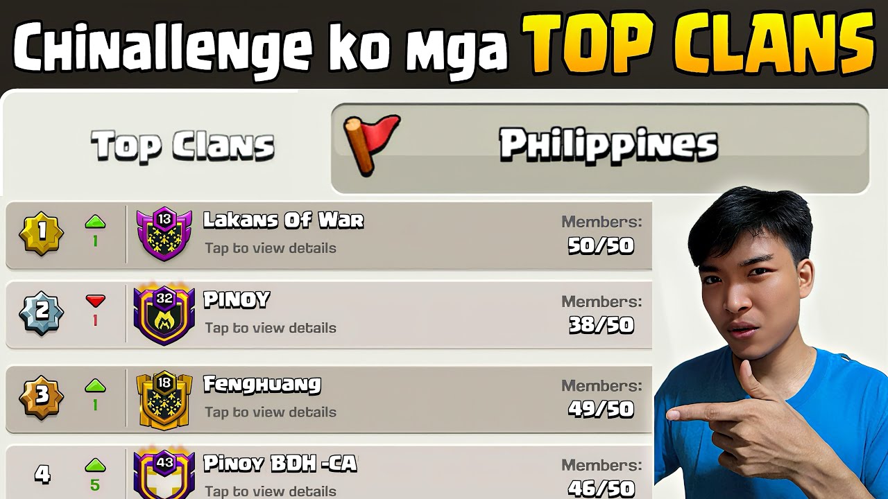Pinasok ko ang mga TOP PH CLANS para Magpa-Challenge