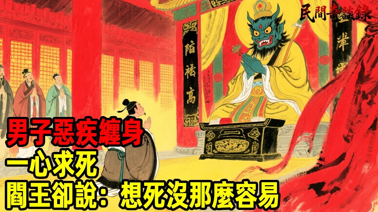 男子惡疾纏身，一心求死，閻王卻說：想死沒那麼容易！【民間奇談錄】#民間故事 #台灣傳說 #懸疑故事 #銀髮頻道 #懷舊故事 #助眠故事